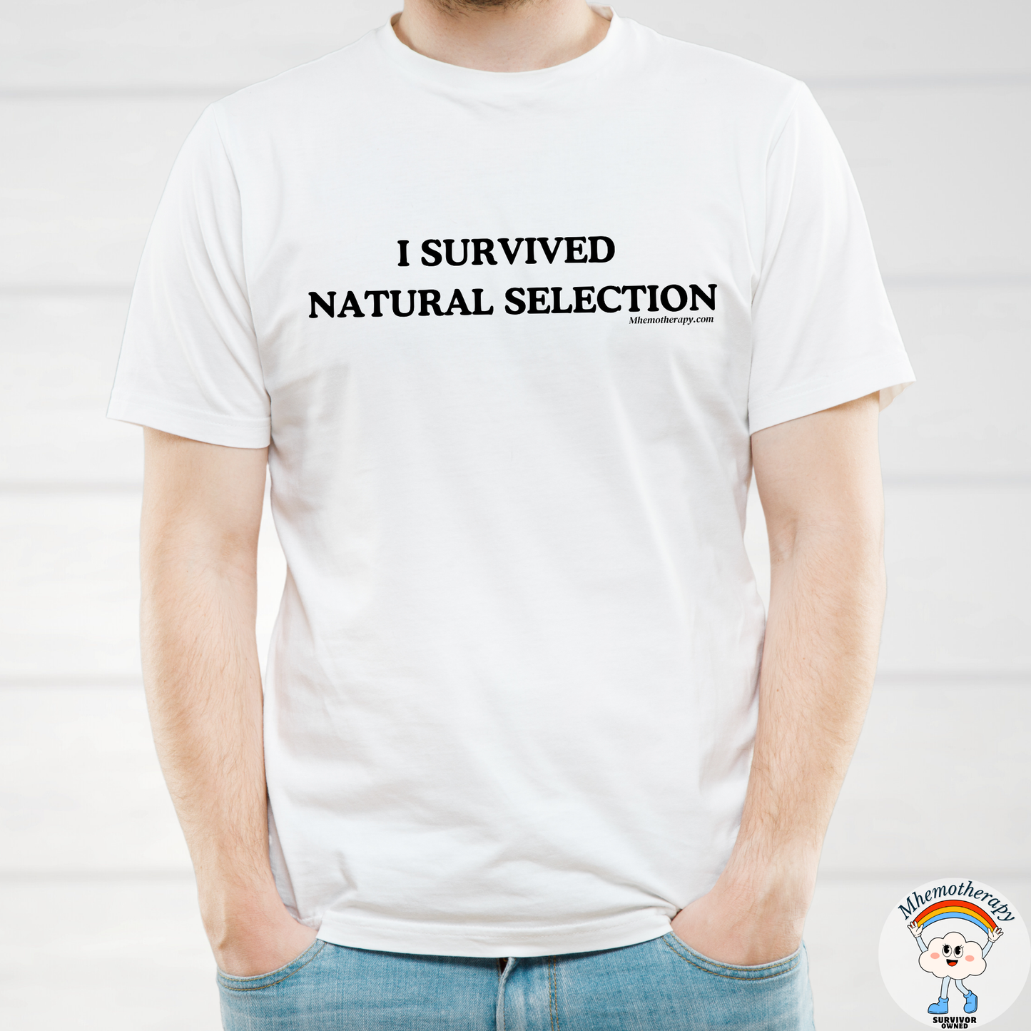 I Survived Natural Selection Adult Unisex Statement Tee