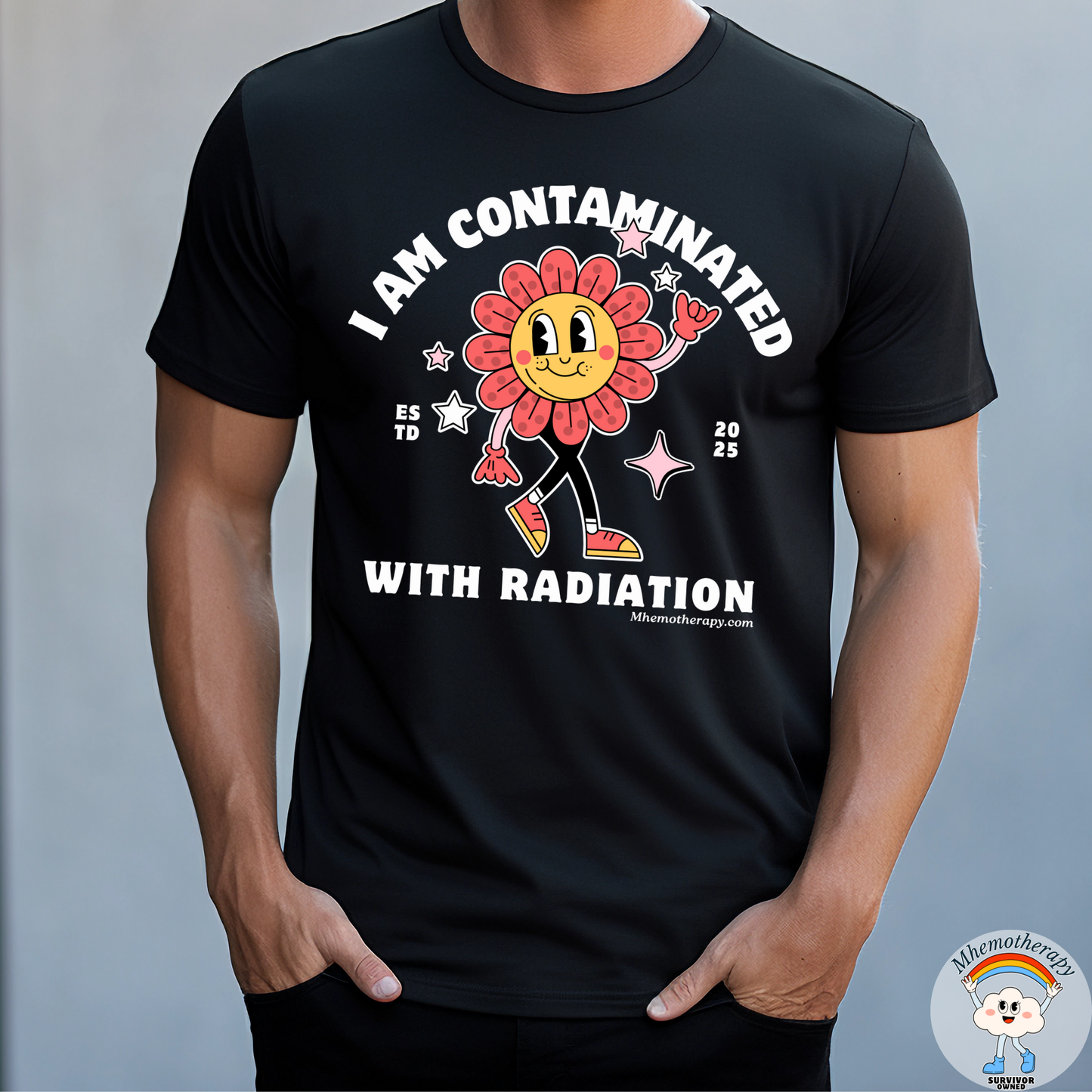 I Am Contaminated With Radiation Retro Adult Unisex Tee