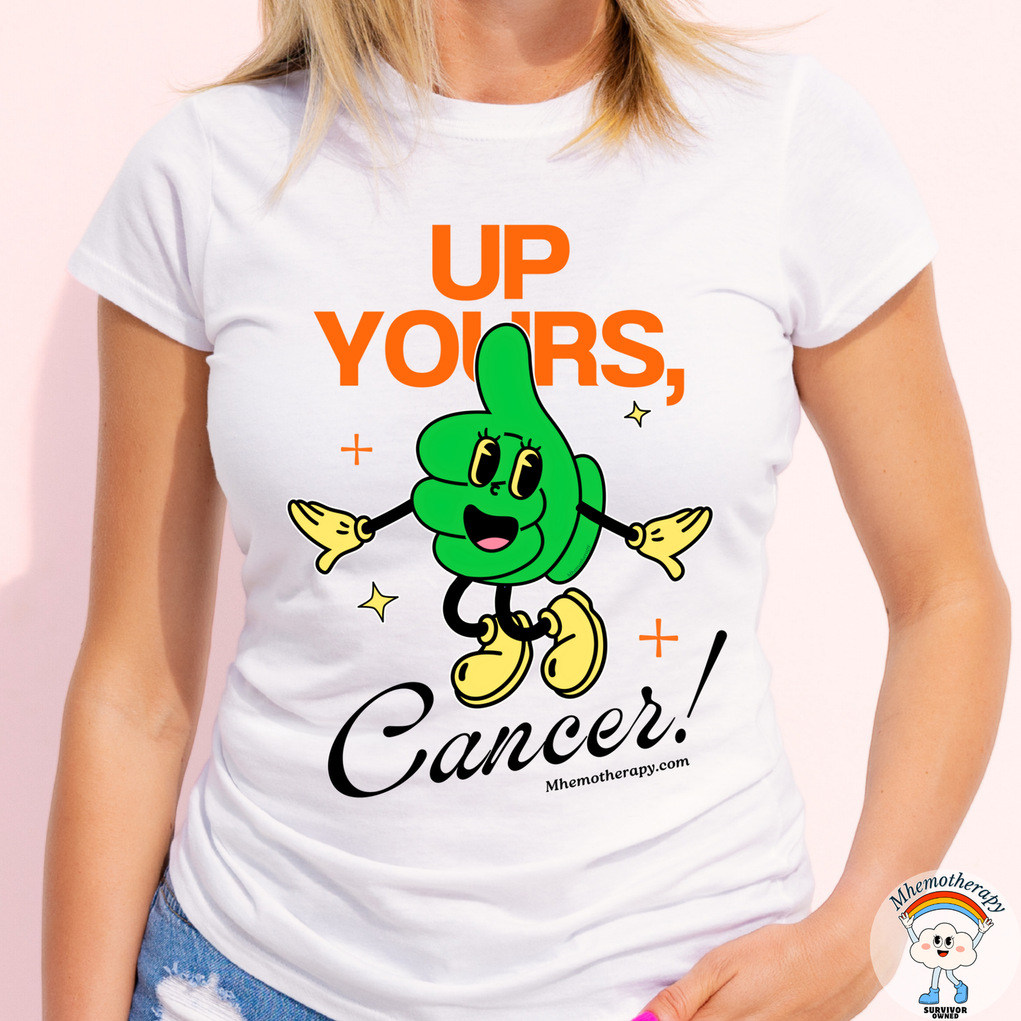 Up Yours, Cancer! Retro Adult Unisex Tee