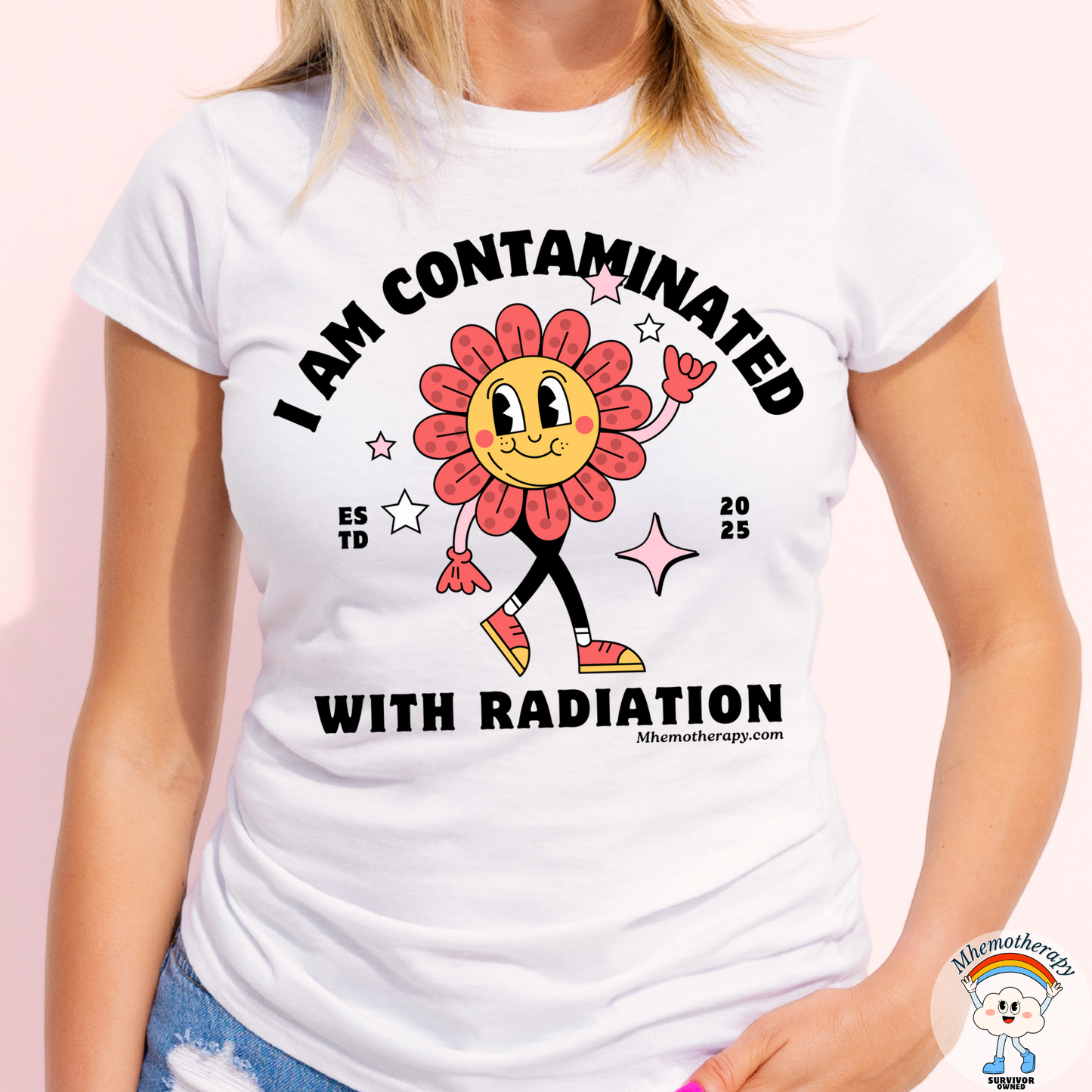 I Am Contaminated With Radiation Retro Adult Unisex Tee